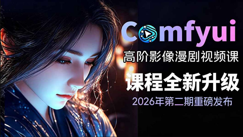 2026新版ComfyUI漫剧动画全流程实战课,0基础入门到进阶全流程动态漫,轻松实现流量变现-问小徐资源库