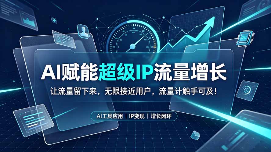 AI赋能超级IP流量增长:让流量留下来,无限接近用户,流量计触手可及!-问小徐资源库