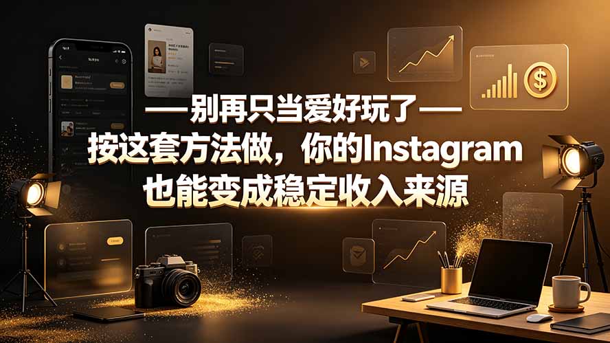 别再只当爱好玩了——按这套方法做,你的Instagram也能变成稳定收入来源-问小徐资源库