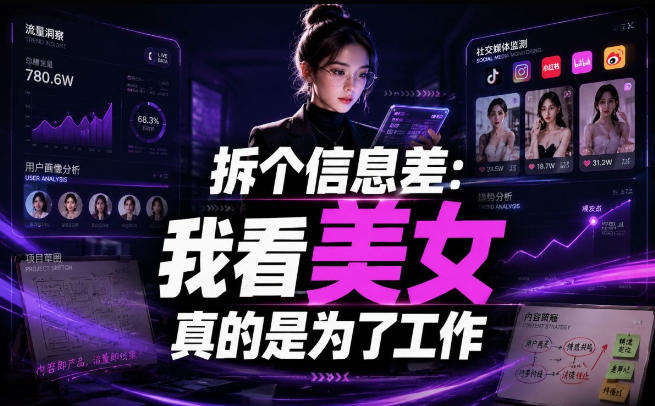 【理直气壮】我给看美女找了一个非常恰当的理由，信息差项目-问小徐资源库