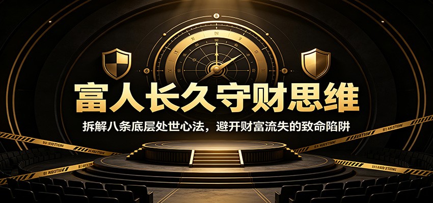 富人长久守财思维：拆解八条底层处世心法，避开财富流失的致命陷阱-问小徐资源库