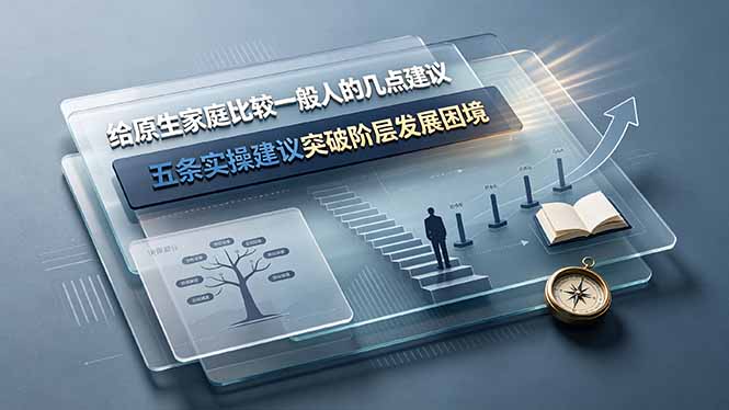 付费文章：给原生家庭比较一般人的几点建议，五条实操建议突破阶层发展困境-问小徐资源库