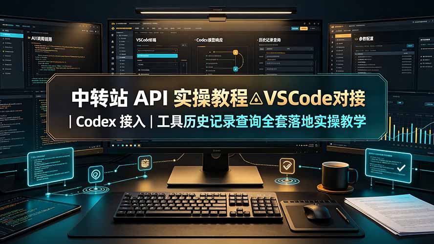 中转站 API 实操教程△VSCode 对接|Codex 接入|工具历史记录查询全套落地实操教学-问小徐资源库