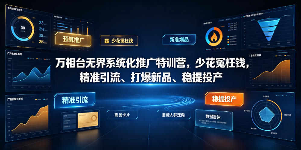 万相台无界系统化推广特训营VI0.0，少花冤枉钱，精准引流、打爆新品、稳提投产(全程录音+字幕)-问小徐资源库