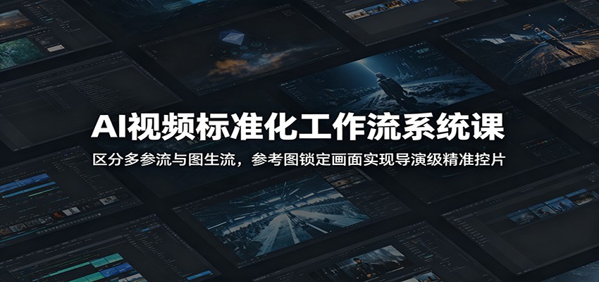 AI视频标准化工作流系统课：区分多参流与图生流，参考图锁定画面实现导演级精准控片-问小徐资源库