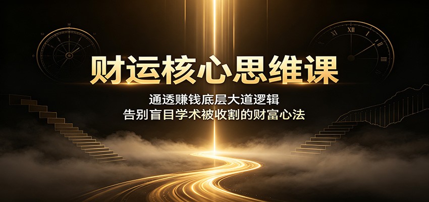 财运核心思维课：通透赚钱底层大道逻辑，告别盲目学术被收割的财富心法-问小徐资源库