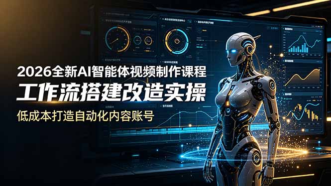 2026全新AI Codex智能体视频制作课程，工作流搭建改造实操，低成本打造自动化内容账号-问小徐资源库