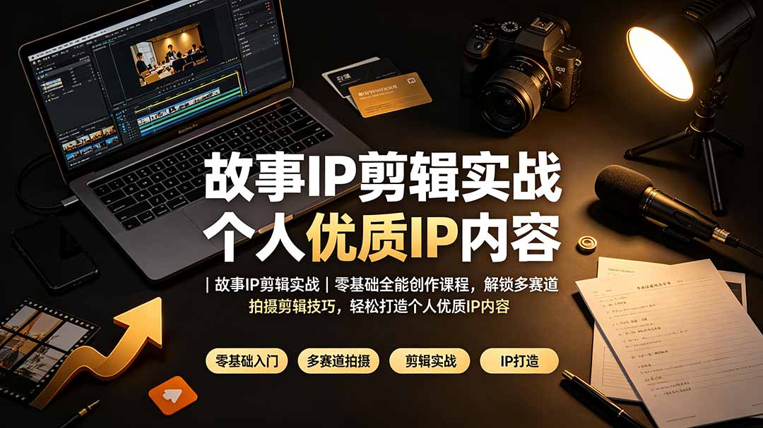 故事IP剪辑实战|零基础全能创作课程,解锁多赛道拍摄剪辑技巧,轻松打造个人优质IP内容-问小徐资源库