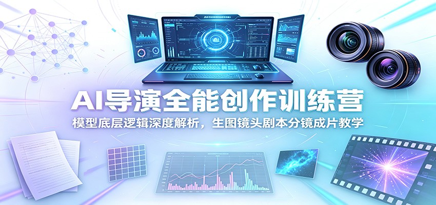 AI导演全能创作训练营：模型底层逻辑深度解析，生图镜头剧本分镜成片教学-问小徐资源库