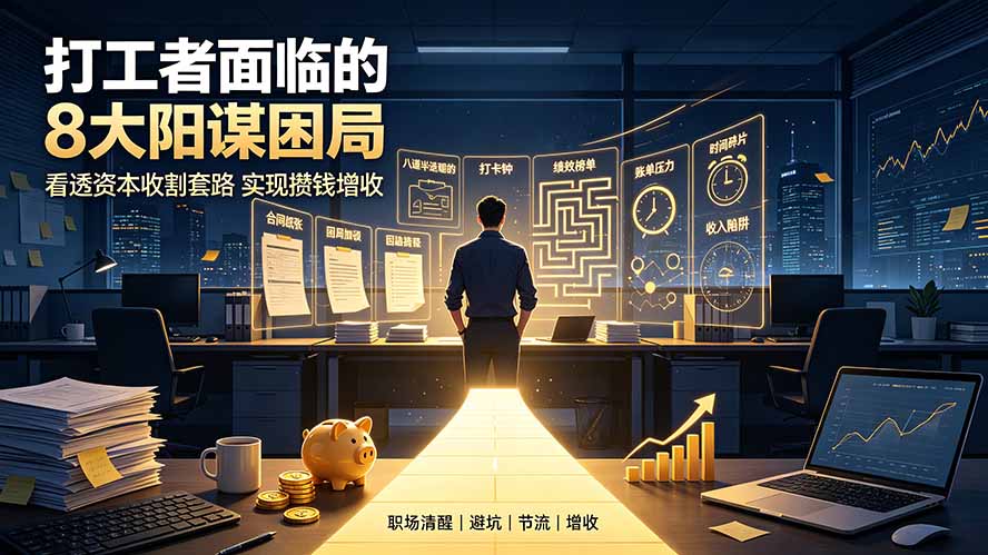 付费文章：打工者面临的8大阳谋困局，看透资本收割套路实现攒钱增收-问小徐资源库