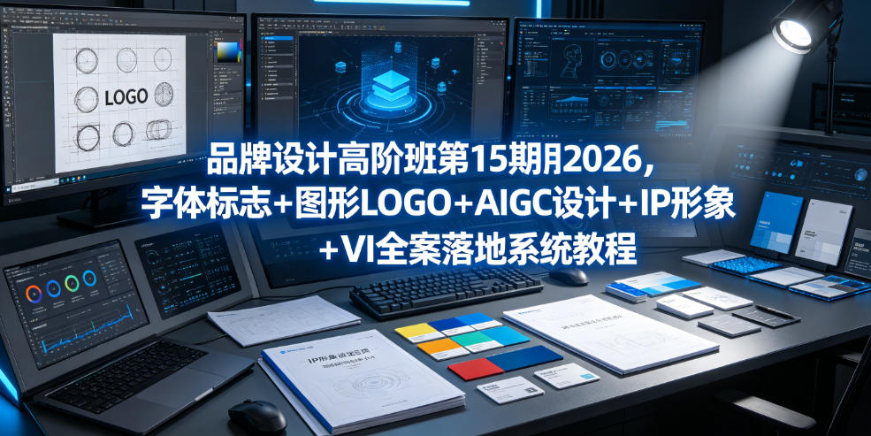 品牌设计高阶班第15期2026，字体标志＋图形LOGO＋AIGC设计＋IP形象＋VI全案落地系统教程-问小徐资源库