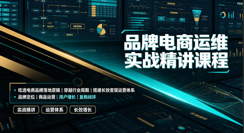 品牌电商运维实战精讲课程｜吃透电商品牌落地逻辑、穿越行业周期、搭建长效变现运营体系-问小徐资源库
