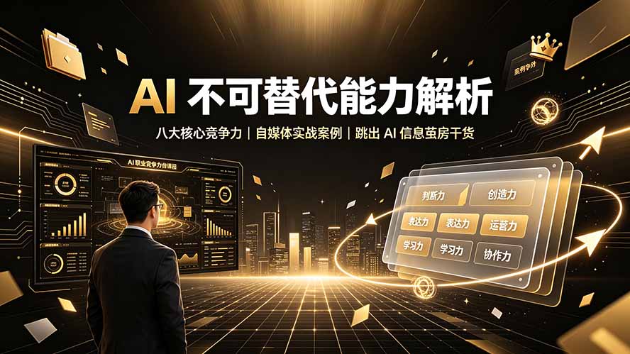 付费文章:AI 不可替代能力解析▸八大核心竞争力|自媒体实战案例|跳出 AI 信息茧房干货-问小徐资源库