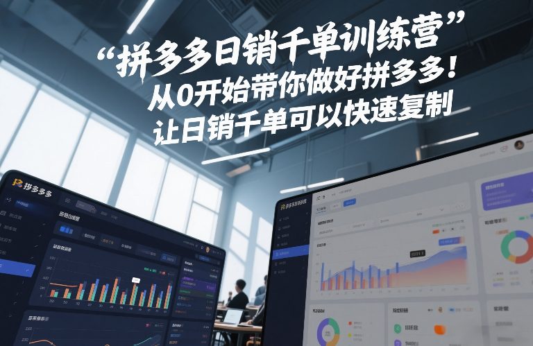 拼多多日销千单训练营，从0开始带你做好拼多多，让日销千单可以快速复制(更新26年7月)-问小徐资源库