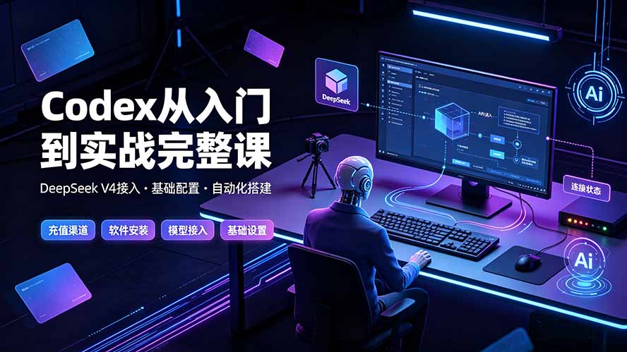 Codex从入门到实战完整课｜充值·安装·接入DeepSeek，记忆·插件·Skill·CLI·MCP全拆解-问小徐资源库