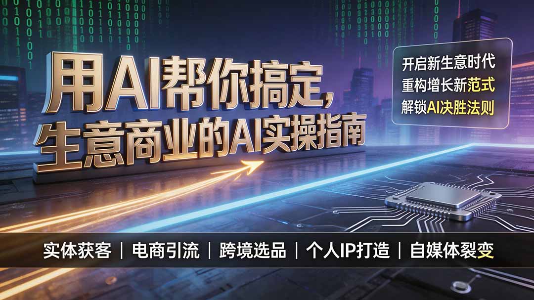 用AI帮你搞定，生意商业的AI实操指南，开启新生意时代，重构增长新范式，解锁AI时代决胜法则-问小徐资源库