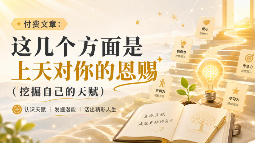 付费文章：这几个方面是上天对你的恩赐(挖掘自己的天赋)-问小徐资源库