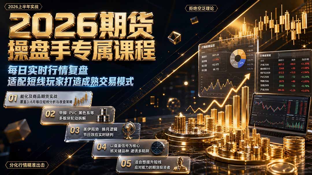 2026期货操盘手专属课程-更新8月,每日实时行情复盘,适配短线玩家打造成熟交易模式-问小徐资源库