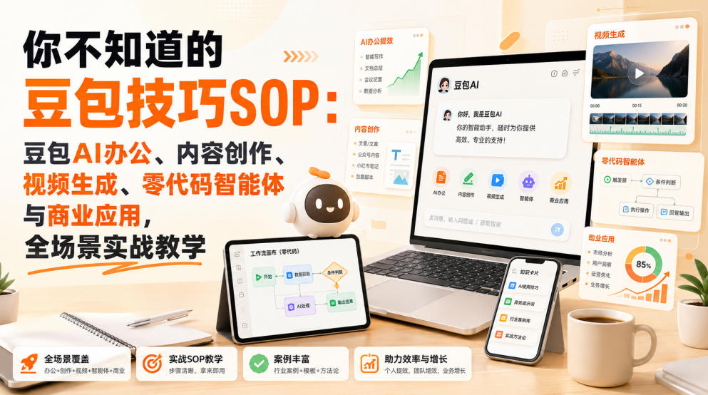 你不知道的豆包技巧SOP：豆包AI办公、内容创作、视频生成、零代码智能体与商业应用，全场景实战教学-问小徐资源库