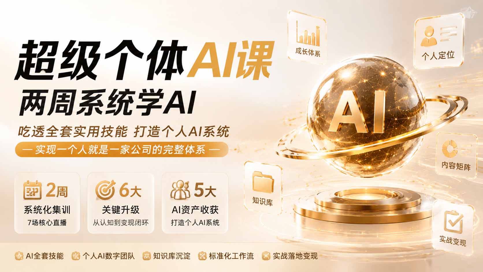超级个体AI课 两周系统学AI；吃透全套实用技能打造个人AI系统，实现一个人就是一家公司的完整体系(更新0823-问小徐资源库