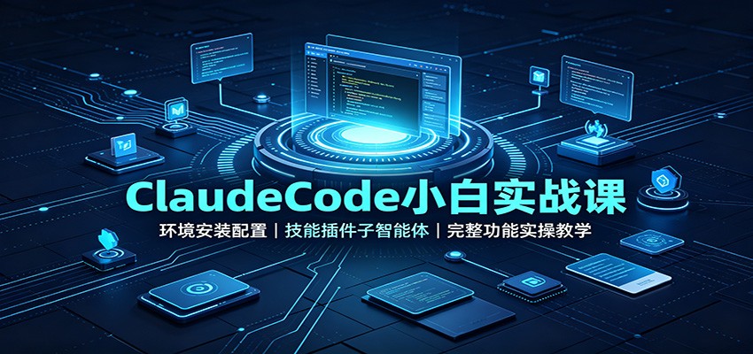 ClaudeCode小白实战课:环境安装配置,技能插件子智能体,完整功能实操教学-问小徐资源库