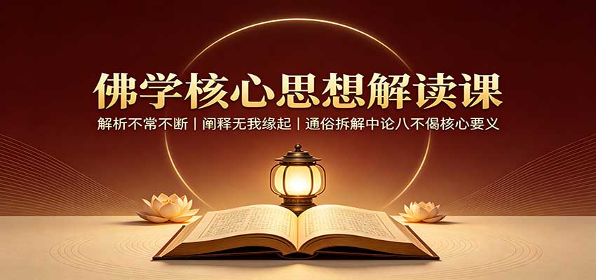 佛学核心思想解读课：解析不常不断，阐释无我缘起，通俗拆解中论八不偈核心要义-问小徐资源库