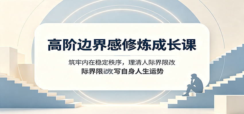 高阶边界感修炼成长课:筑牢内在稳定秩序,理清人际界限改写自身人生运势-问小徐资源库