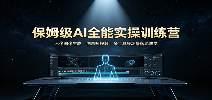保姆级AI全能实操训练营：人像图像生成，创意短视频，多工具多场景落地教学-问小徐资源库