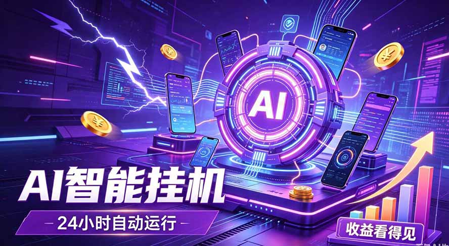 AI智能广告挂机，躺赚新模式 设备托管运行，解放双手持续变现-问小徐资源库