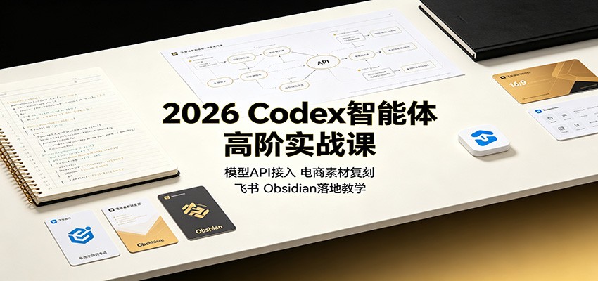 2026 Codex智能体高阶实战课：模型API接入，电商素材复刻，飞书Obsidian落地教学-问小徐资源库