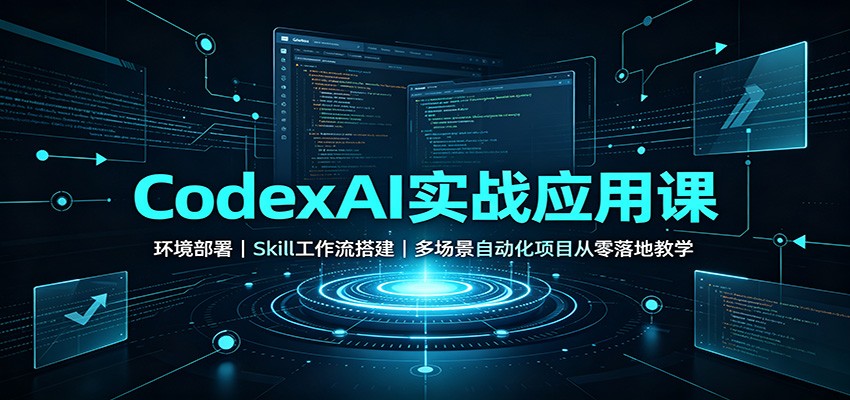 CodexAI实战应用课：环境部署Skill工作流搭建，多场景自动化项目从零落地教学-问小徐资源库