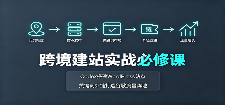 跨境建站实战必修课：Codex搭建WordPress站点，关键词外链打造谷歌流量阵地-问小徐资源库