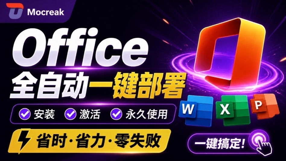 Office全自动一键部署安装,最高支持2024版本,可自定义安装组件,内置激活工具,全免费使用Mocreak!-问小徐资源库