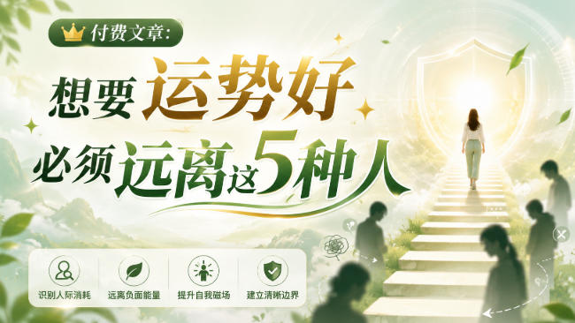 付费文章：想要运势好，必须远离这5种人-问小徐资源库