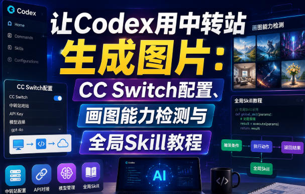 让Codex用中转站生成图片：CC Switch配置、画图能力检测与全局Skill教程-问小徐资源库