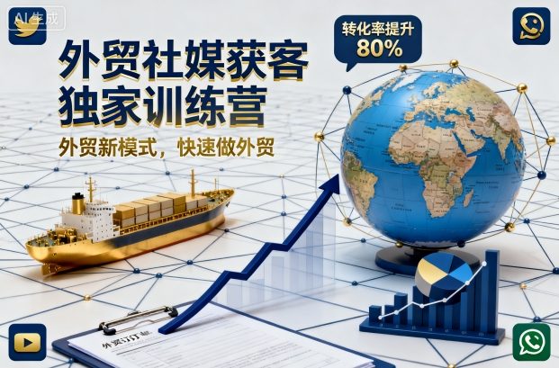 外贸社媒获客独家训练营，外贸新模式，快速做外贸(更新26年08月21日)-问小徐资源库