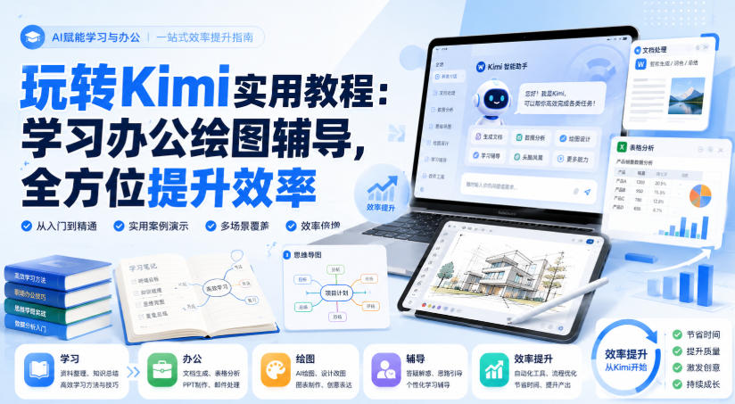 玩转Kimi实用教程：学习办公绘图辅导，全方位提升效率-问小徐资源库