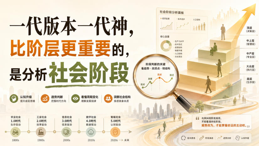 付费文章：一代版本一代神，比阶层更重要的，是分析社会阶段-问小徐资源库