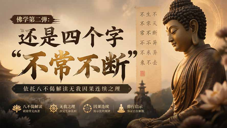 付费文章：佛学第二弹：还是四个字“不常不断”依托八不偈解读无我因果连续之理-问小徐资源库