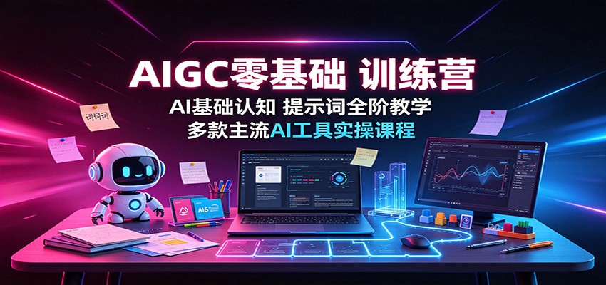 AIGC零基础训练营：AI基础认知，提示词全阶教学，多款主流AI工具实操课程-问小徐资源库