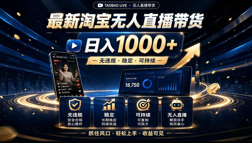 2026淘宝无人直播15.0,独家新技术,不用露脸、不用熬夜,自动直播自动出单,25小时卖17W【揭秘】-问小徐资源库