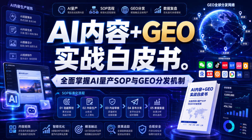 AI内容+GEO实战白皮书，全面掌握AI量产SOP与GEO分发机制【文档】-问小徐资源库