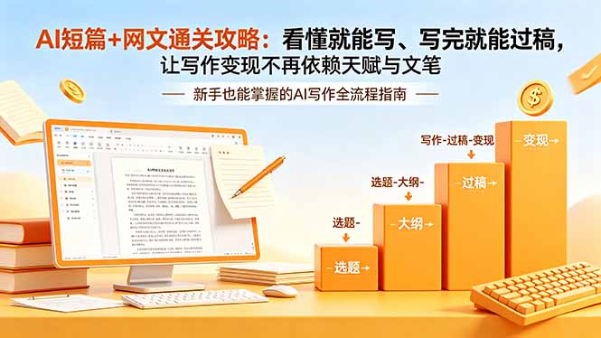 AI短篇+网文通关攻略-更新:看懂就能写、写完就能过稿,让写作变现不再依赖天赋与文笔-问小徐资源库