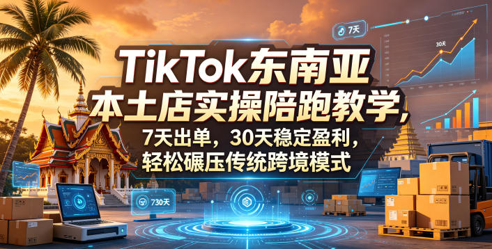 TikTok东南亚本土店实操陪跑教学，7天出单，30天稳定盈利，轻松碾压传统跨境模式(更新0819)-问小徐资源库