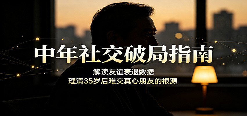 中年社交破局指南：解读友谊衰退数据，理清35岁后难交真心朋友的根源-问小徐资源库