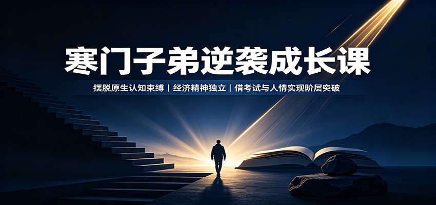 寒门子弟逆袭成长课:摆脱原生认知束缚,经济精神独立,借考试与人情实现阶层突破-问小徐资源库