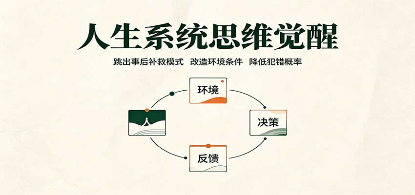人生系统思维觉醒：跳出事后补救模式，改造环境条件，降低犯错概率-问小徐资源库