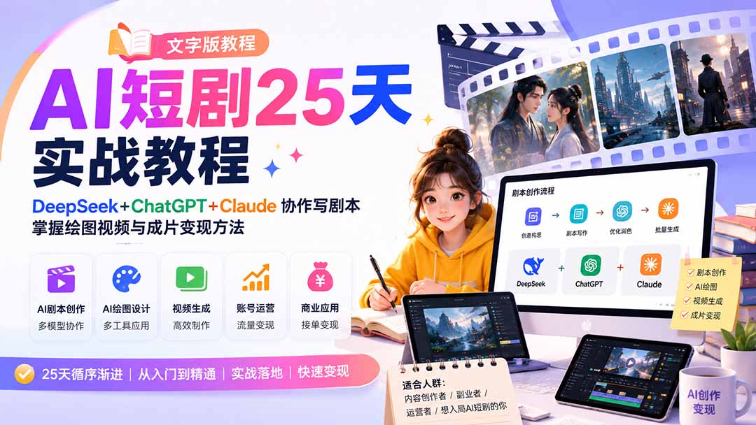 AI短剧25天实战教程(文字版教程-问小徐资源库