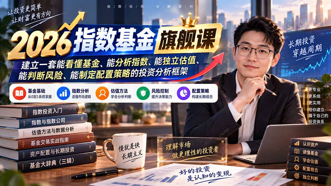 2026指数基金旗舰课｜建立一套能看懂基金、能分析指数、能独立估值、能判断风险、能制定配置策略的投资分析框架-问小徐资源库