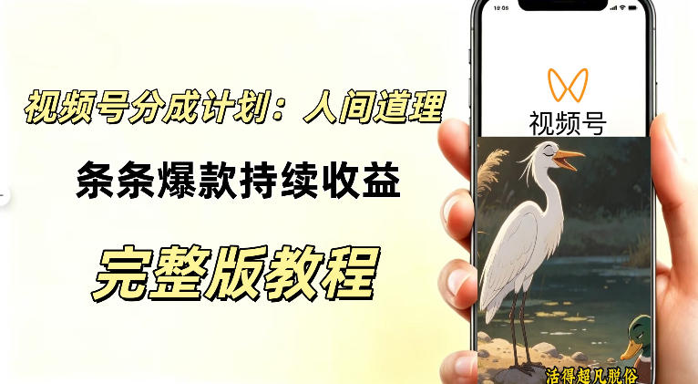 视频号新玩法之AI动漫画风励志视频，不用会画画、不用拍摄，持续化收益，详细拆解-问小徐资源库